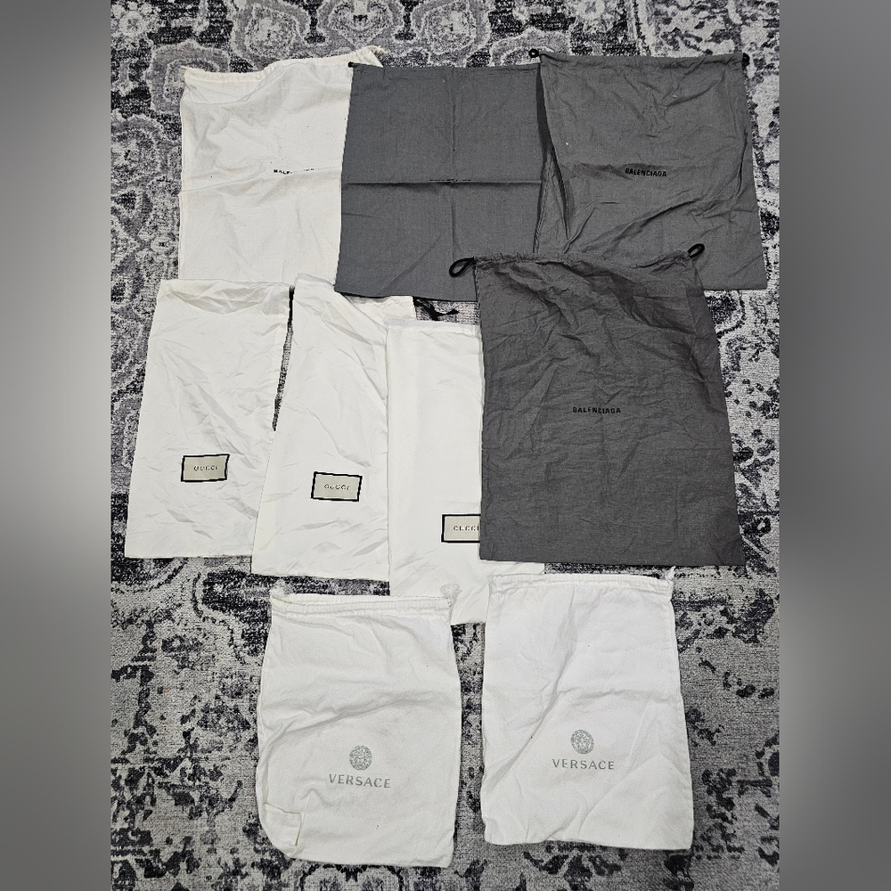 Versace, Gucci, Balenciaga Dust Bags Bundle